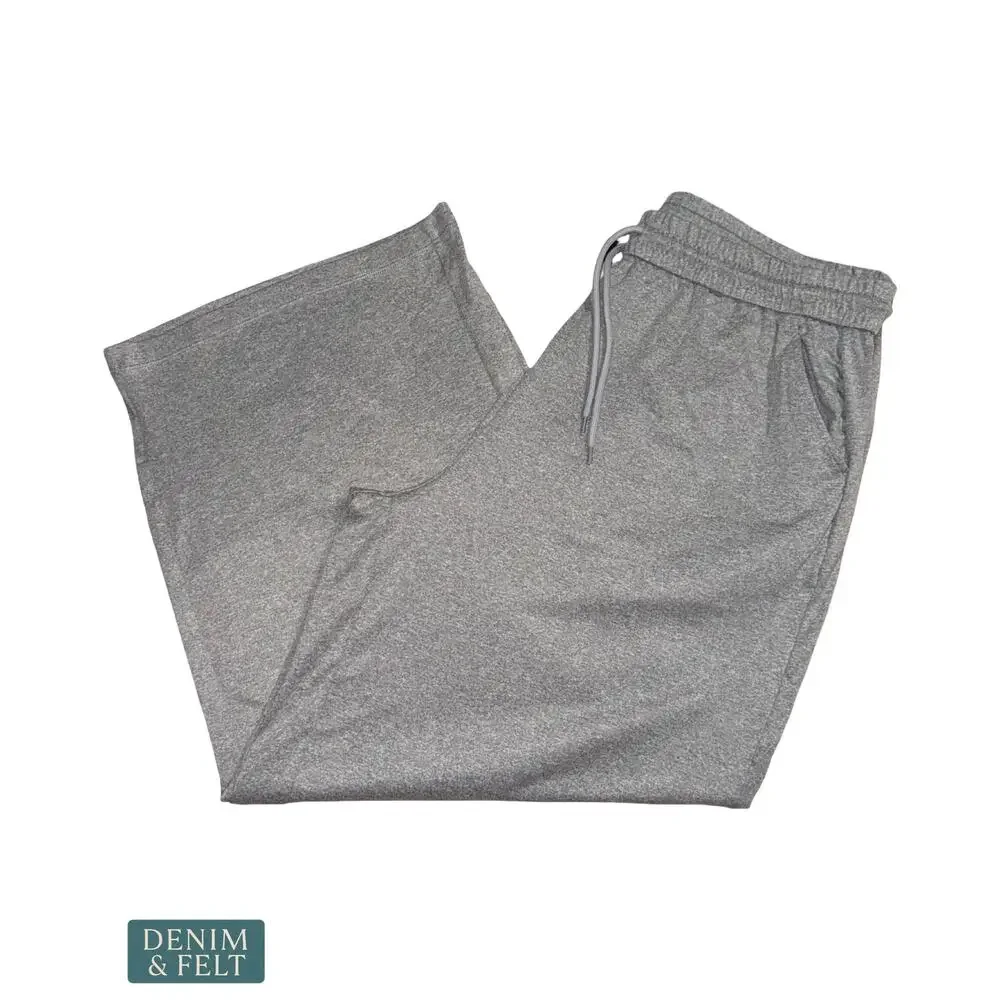 NEW Halara High Waisted Drawstring Wide Leg Pants Fog Gray Lounge Casual Chic XL - Picture 9 of 13